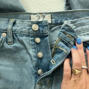 free people denim jeans straight leg